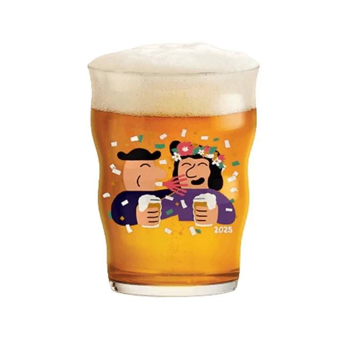 Mikkeller Pint Beer Glass 2025 - 13.5 oz clear with deco