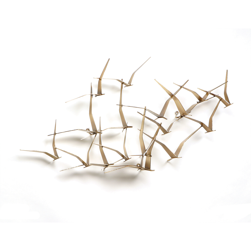 Curtis Jere metal wall art SEAGULLS II - BRASS