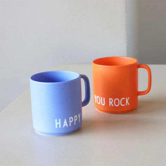 Favourite cup with handle mug YOU ROCK (Orange)