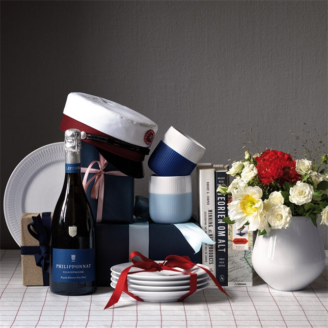 Fluted Contrast Mug 35 cl -Mega blue