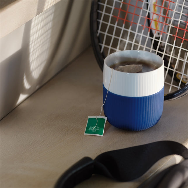 Fluted Contrast Mug 35 cl -Mega blue