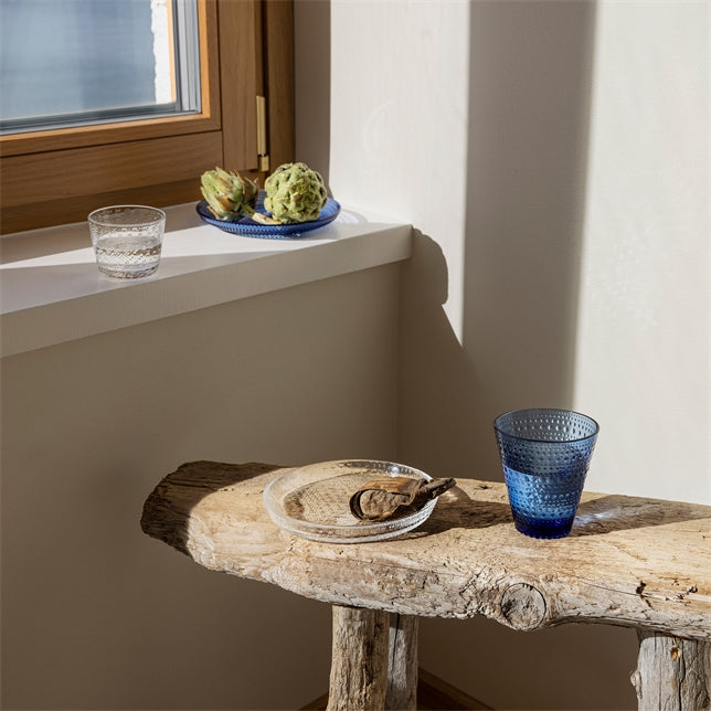 Kastehelmi glass plate 170cm / 6.75" Ultramarine blue