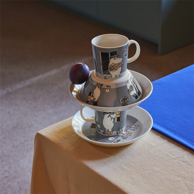 MOOMIN CLASSICS  Bowl 15cm / 6" Moominpappa Grey