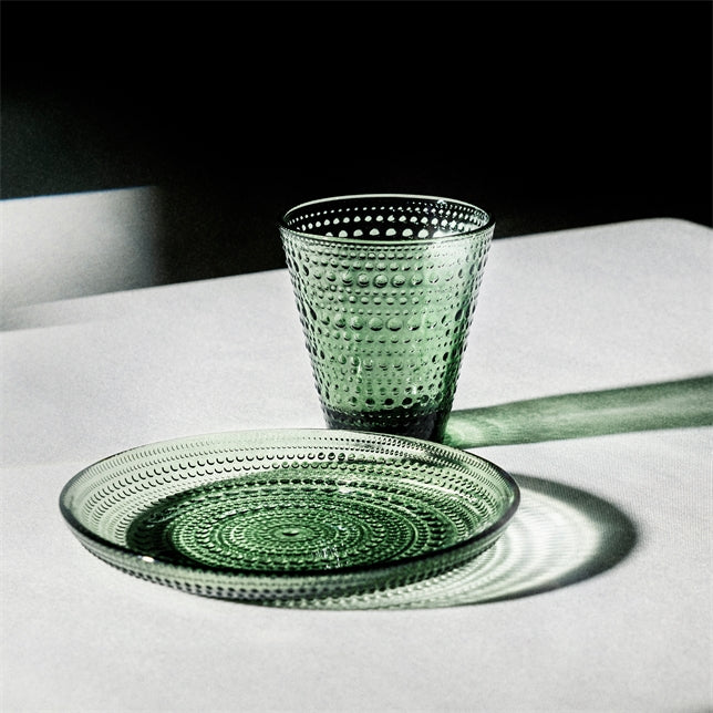 Kastehelmi glass plate 170cm / 6.75" Pine green