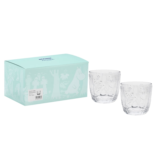 Moomin tumbler 9.5oz clear 2pc
