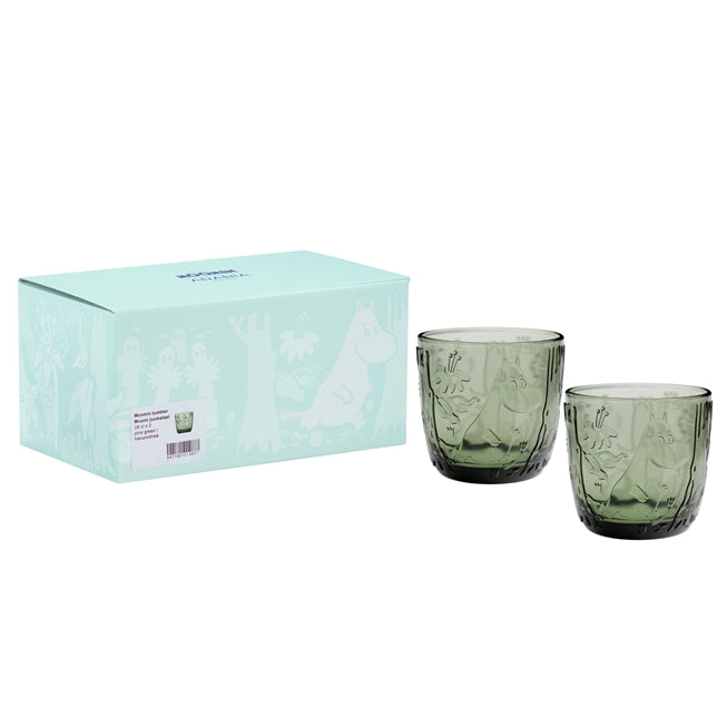 Moomin tumbler 9.5oz pine green 2pc