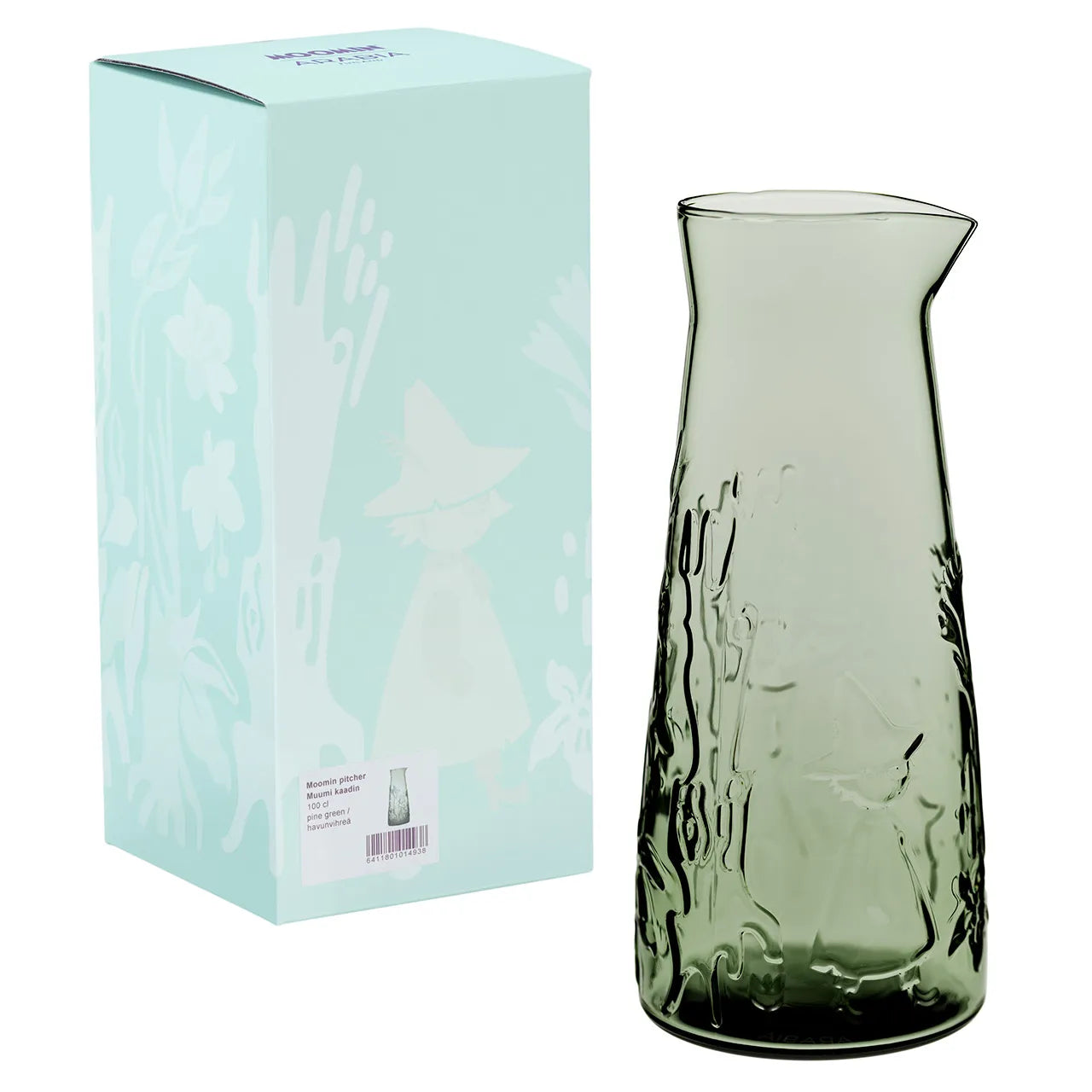 Moomin pitcher 100cl / 33.8oz pine green