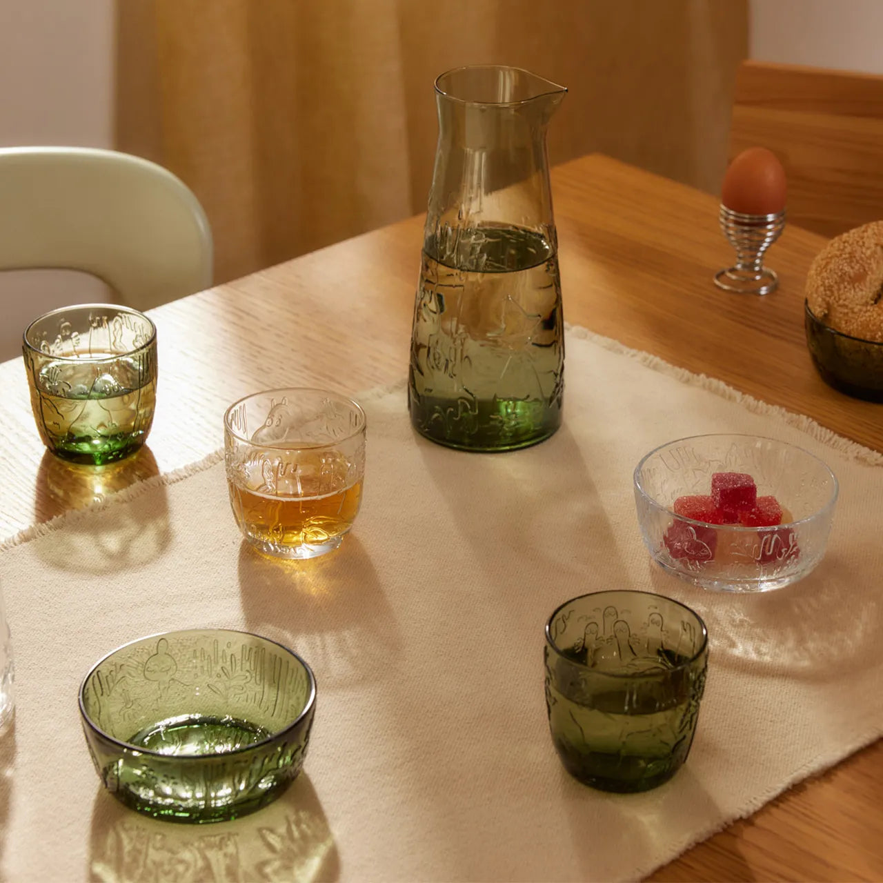 Moomin pitcher 100cl / 33.8oz pine green