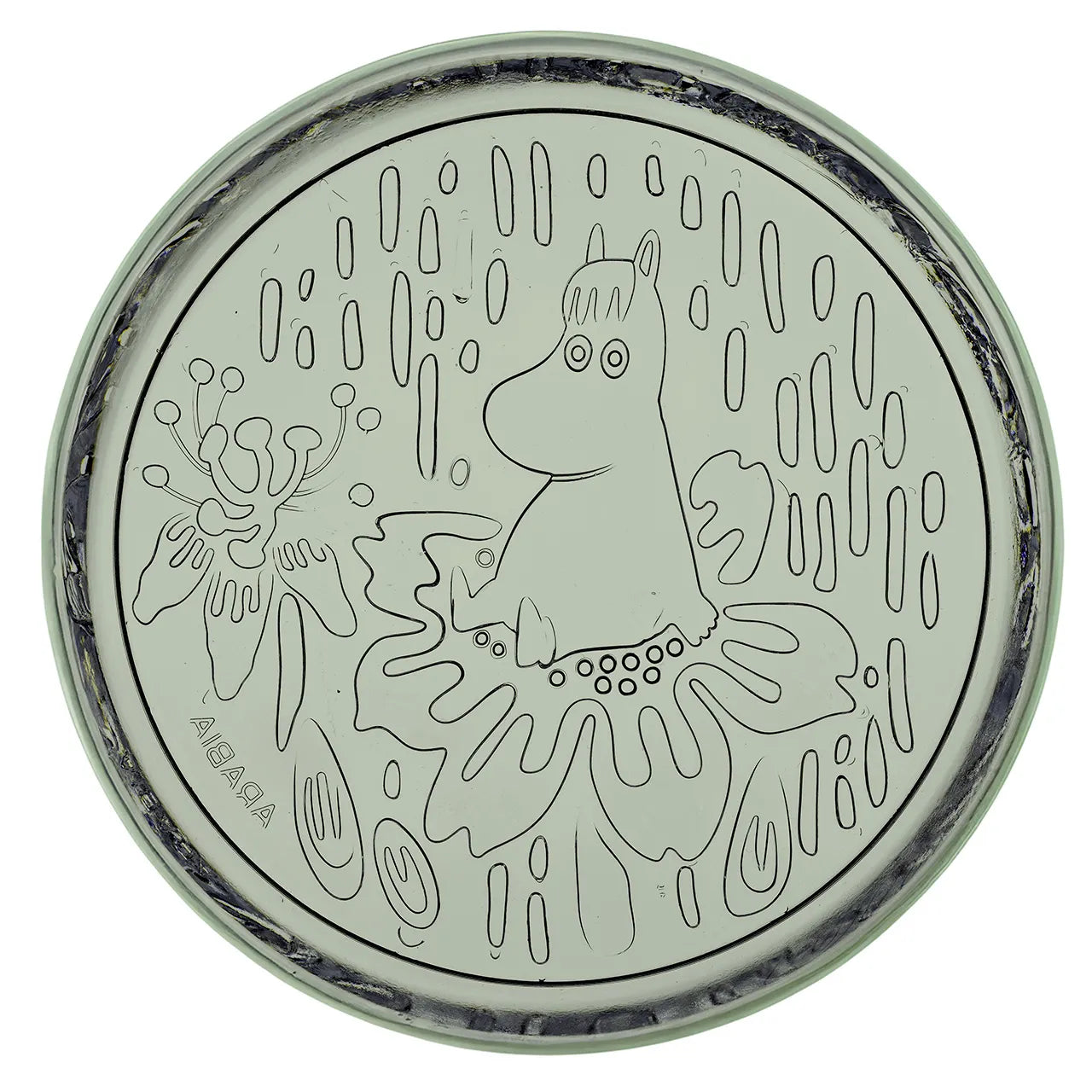 Moomin plate 155mm / 6.1in pine green