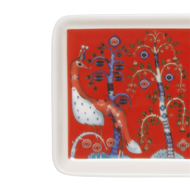 Taika plate rectangle 12x24cm 4.72x9.45" red