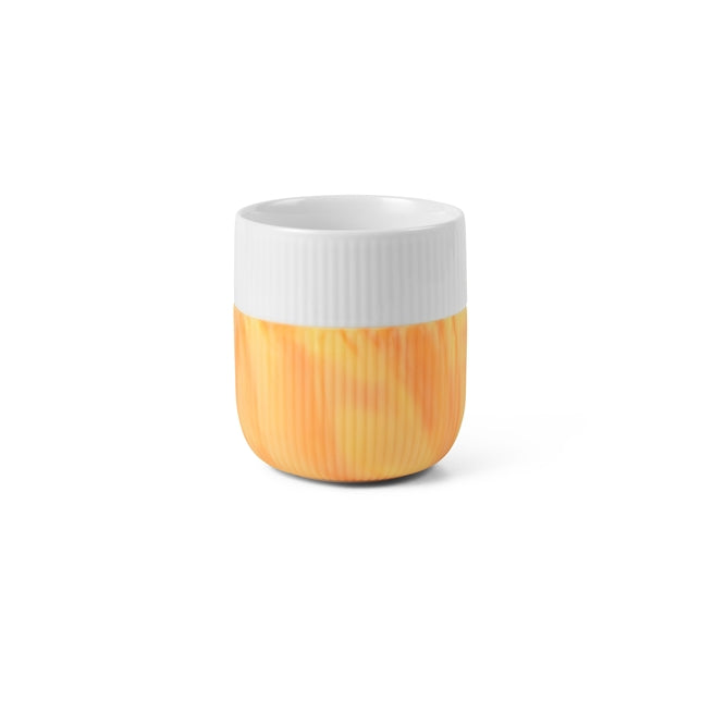 Fluted Contrast Mug 35 cl - Marble FieryYellow