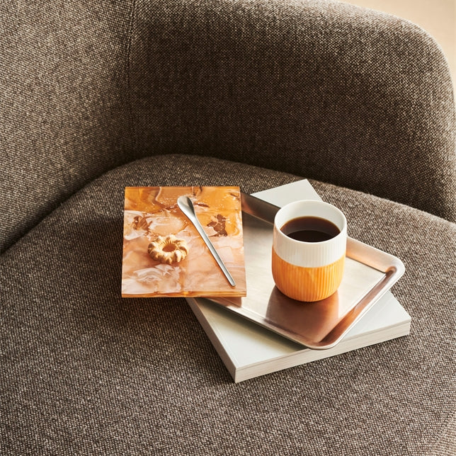 Fluted Contrast Mug 35 cl - Marble FieryYellow