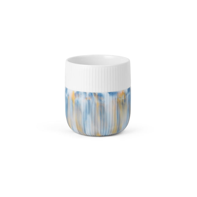 Fluted Contrast Mug 35 cl - Marble Ocean Mist