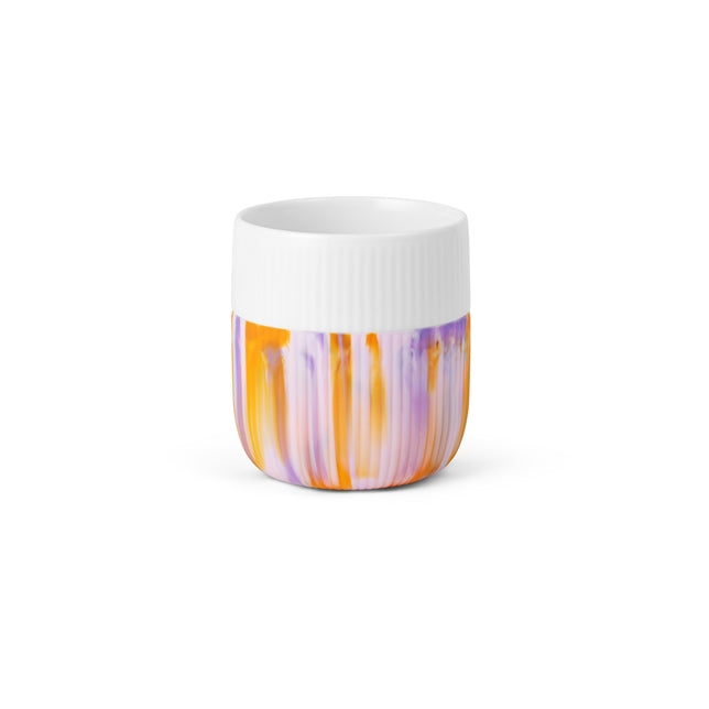 Fluted Contrast Mug 35 cl - Marble Morning Sky