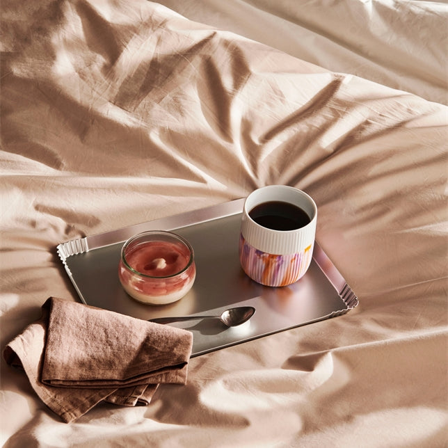 Fluted Contrast Mug 35 cl - Marble Morning Sky