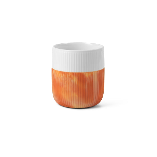 Fluted Contrast Mug 35 cl - Marble Warm Ochre