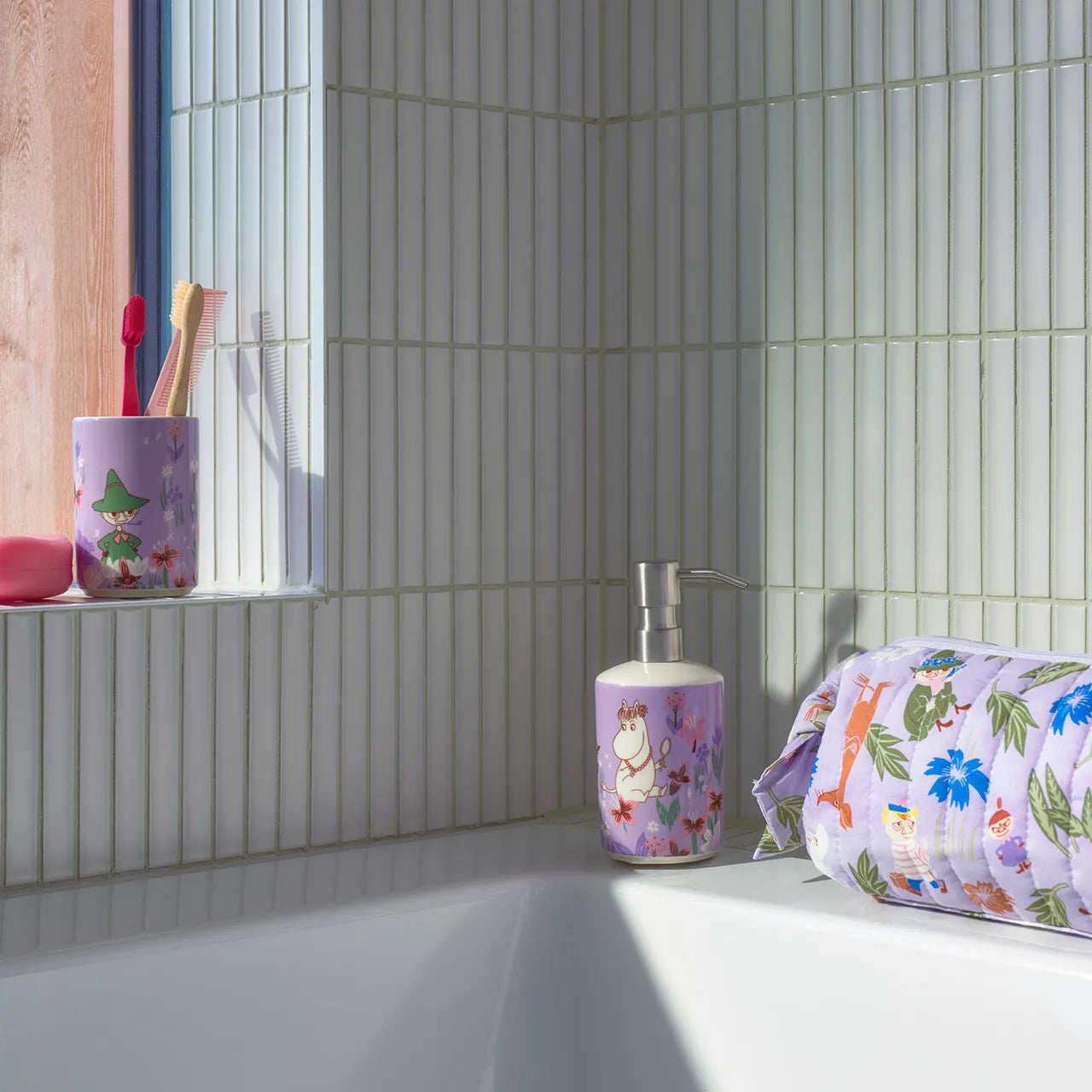 Moomin Bathroom Set, Flower garden