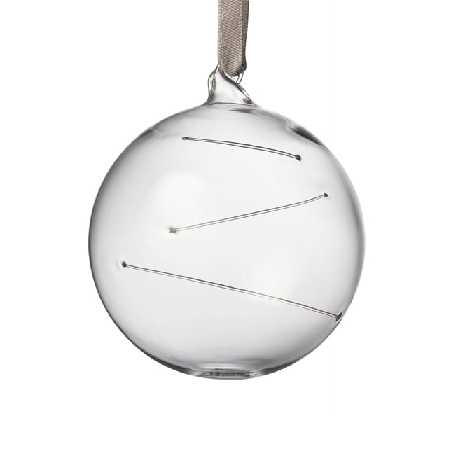 Sun ball 80mm 3.14" clear-calluna-linen 3set