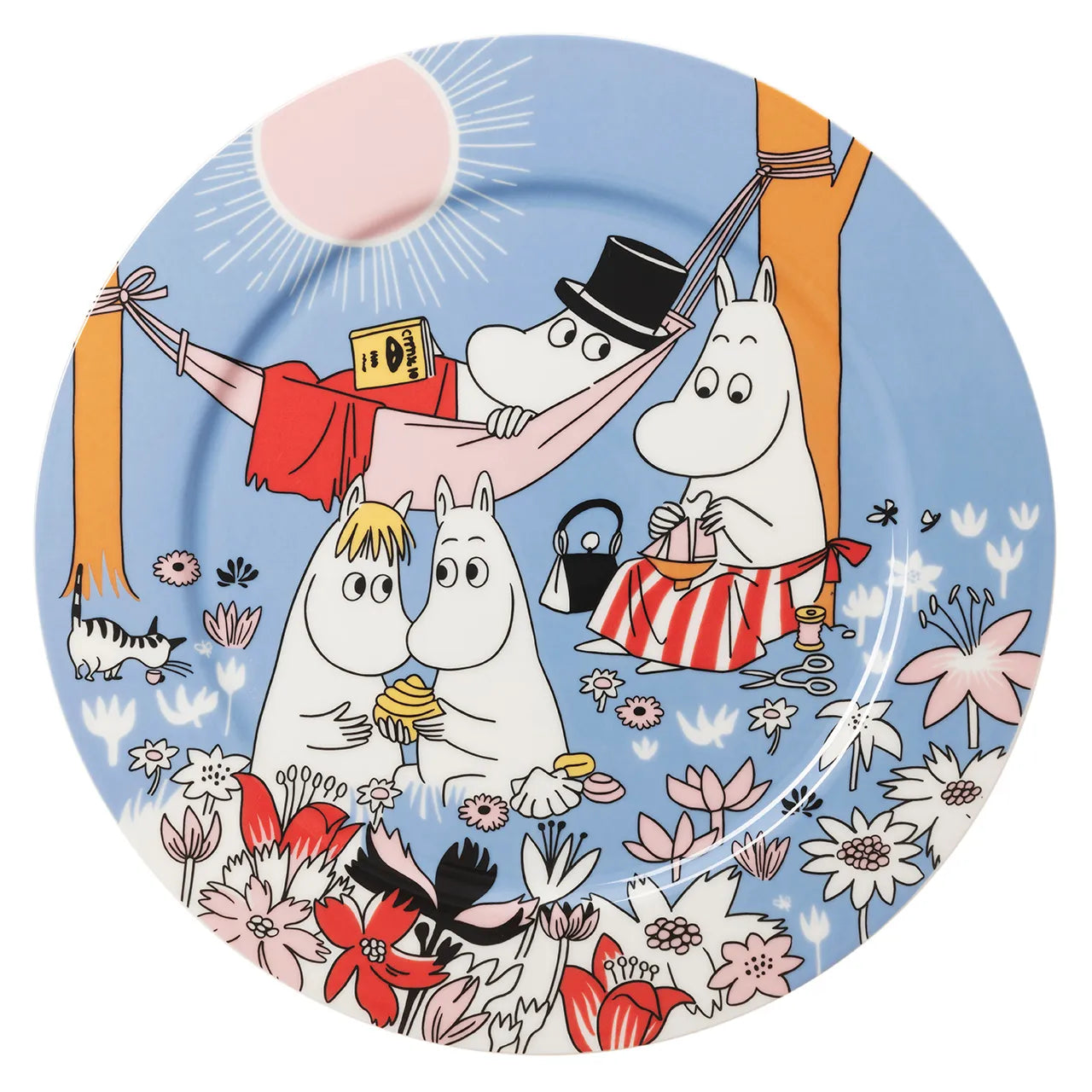 Moomin serving plate 30cm Fam. Time blue .80