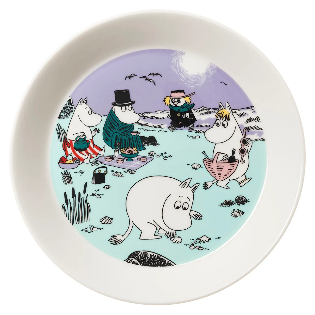 Moomin plate 19cm  7.48in Beach Day