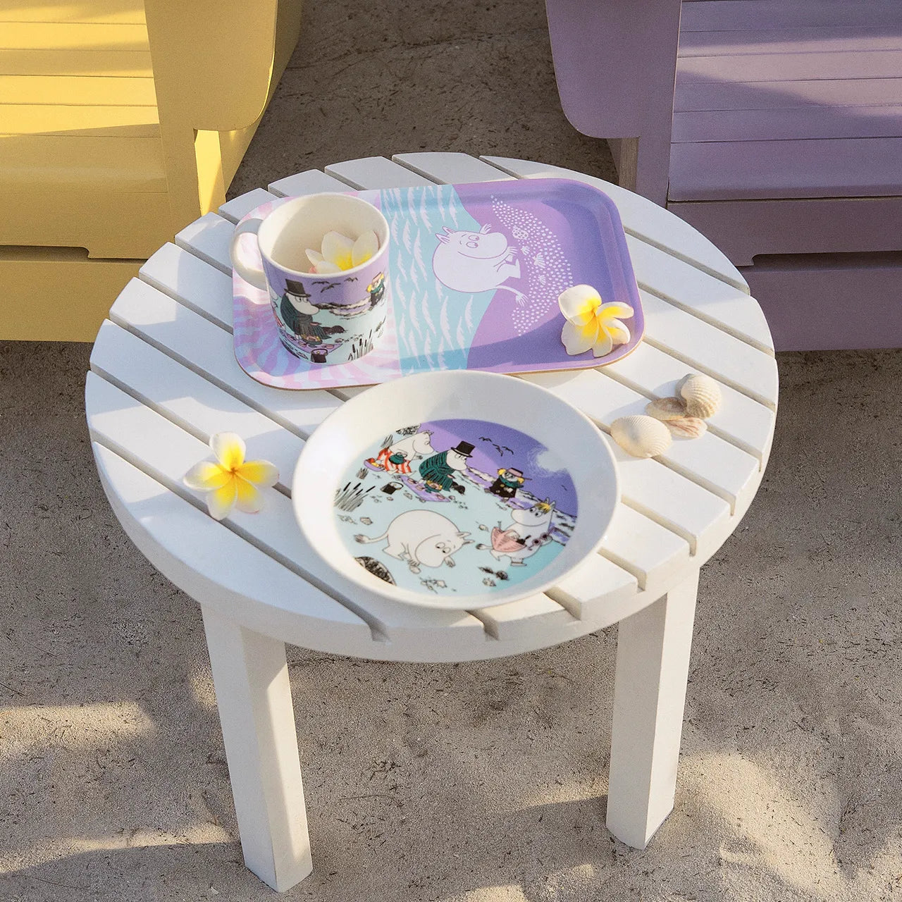 Moomin plate 19cm  7.48in Beach Day