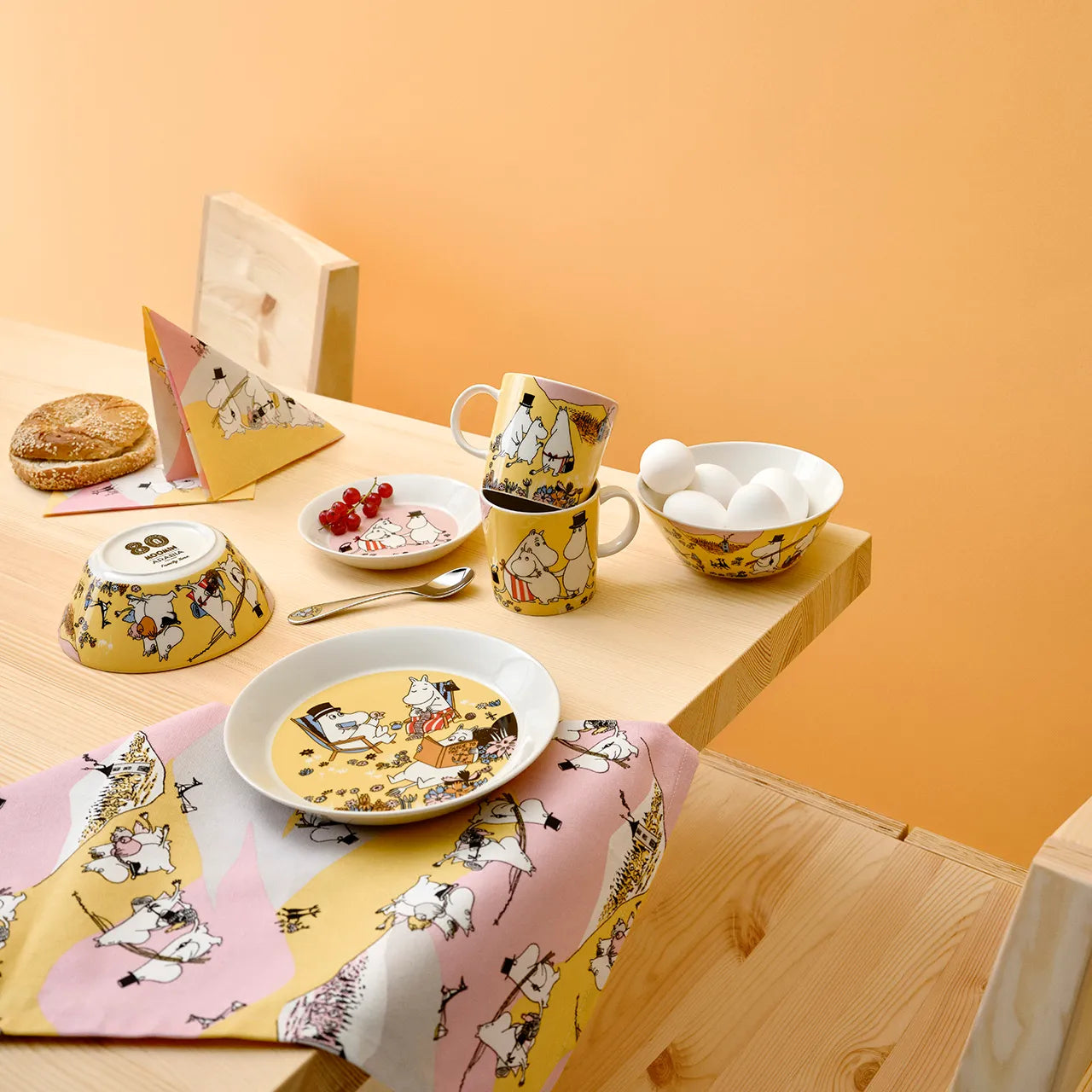 Moomin kitchen towel 50x70cm  20x27.5in Family Time GOTS