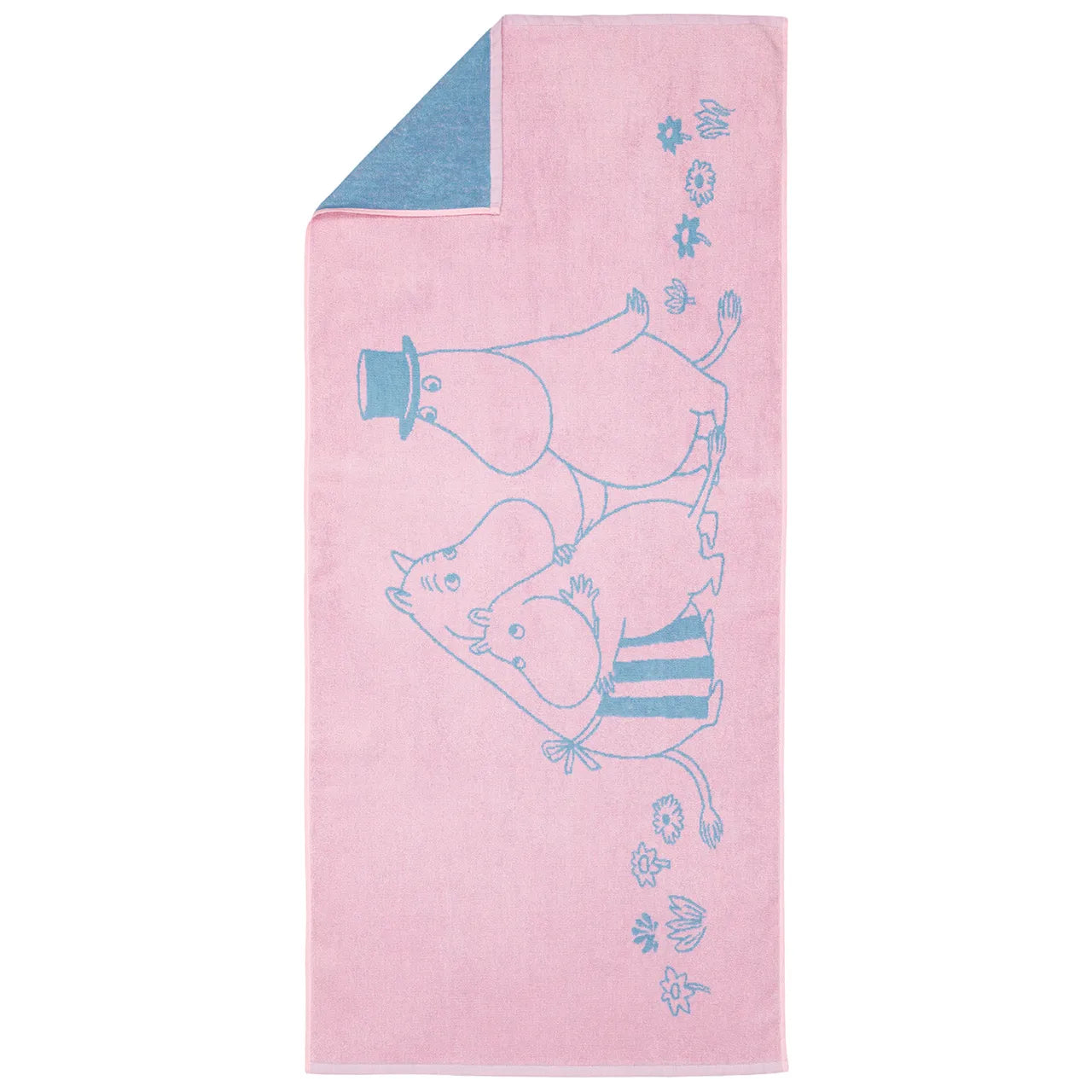 Moomin b.towel 70x140  27.5x55in Family Time GOTS