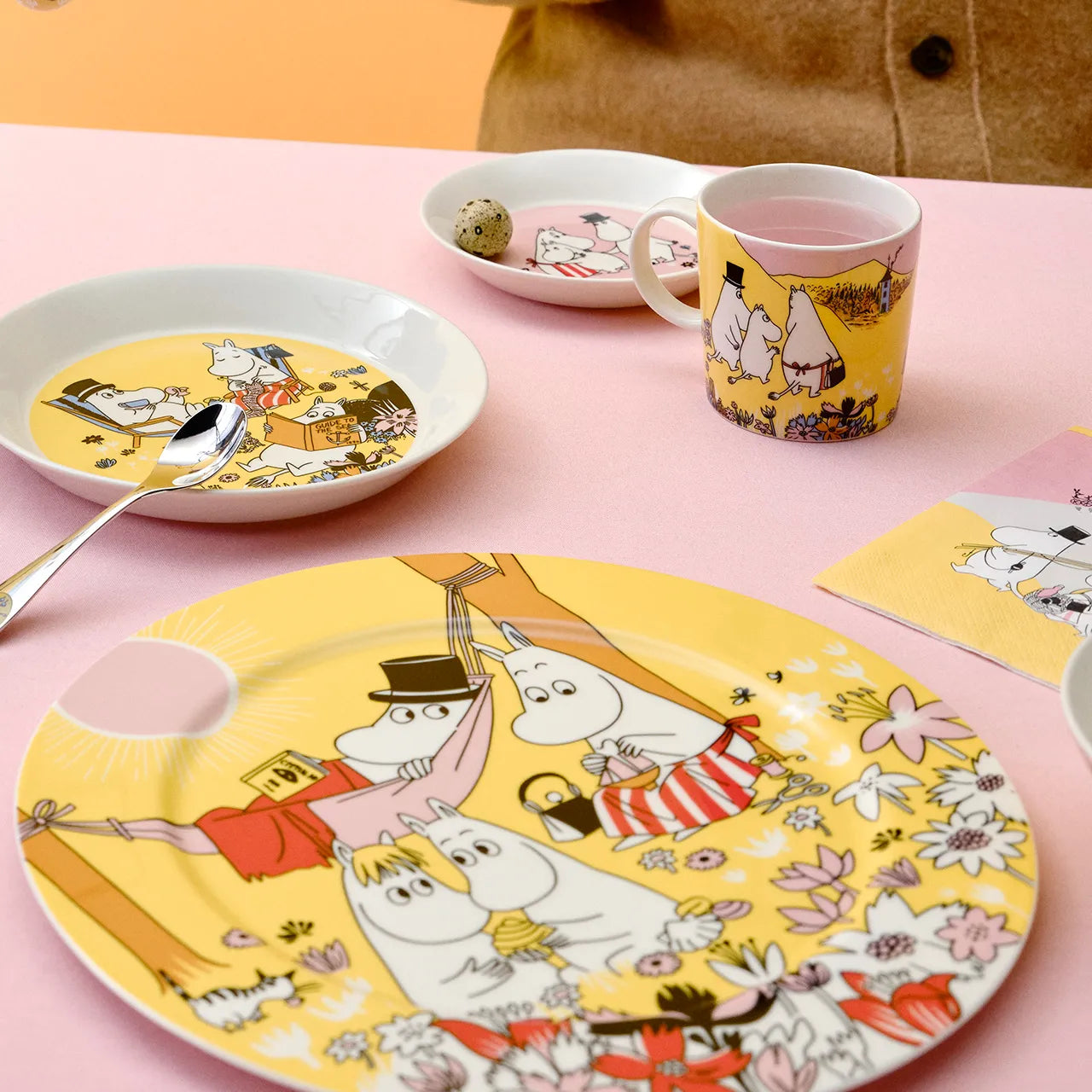 Moomin serving plate 30cm Fam. Time y.80