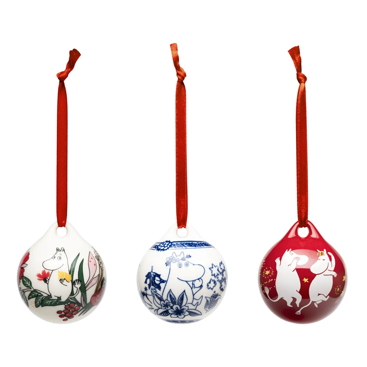 Moomin annual mini bauble set 50mm, 3pcs