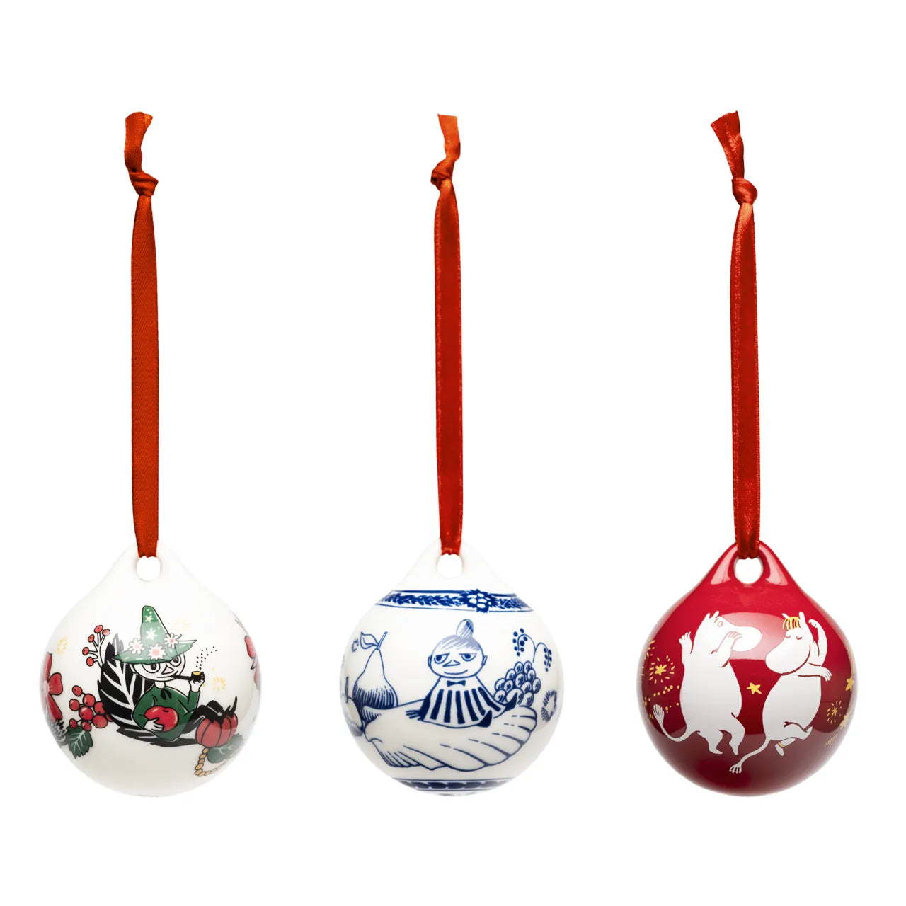 Moomin annual mini bauble set 50mm, 3pcs