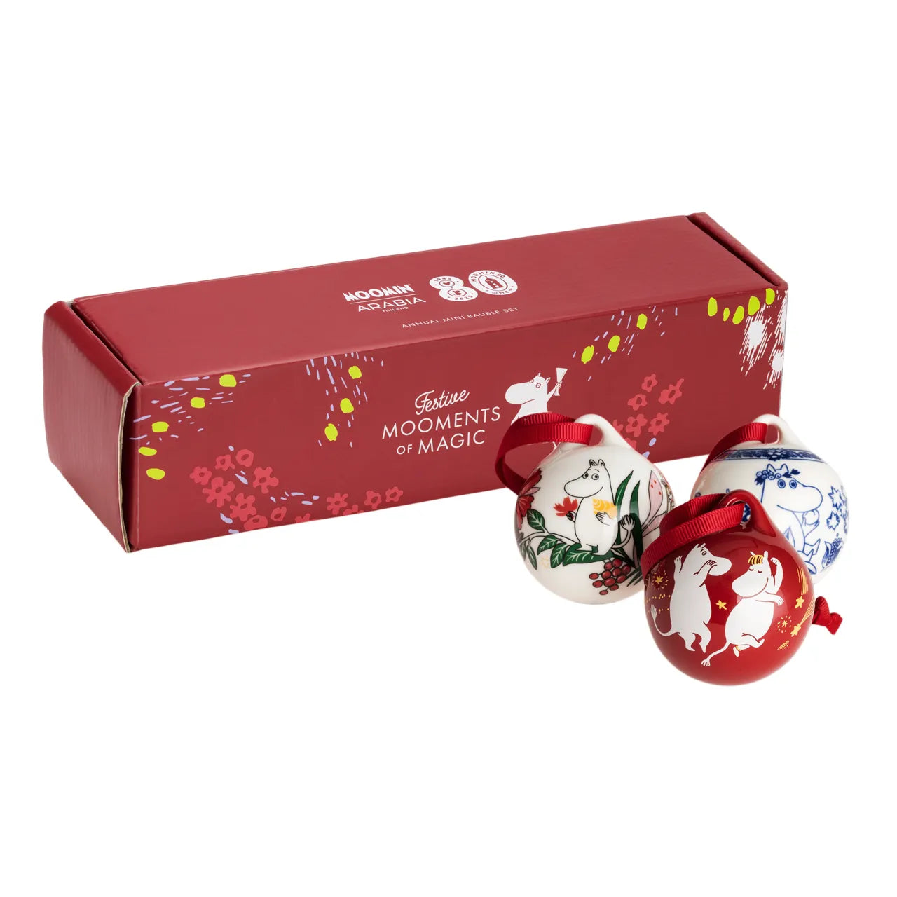 Moomin annual mini bauble set 50mm, 3pcs