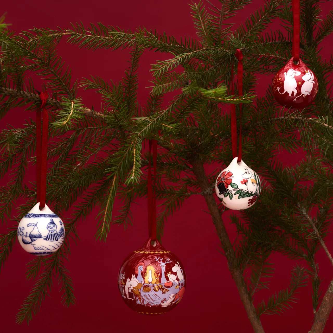 Moomin annual mini bauble set 50mm, 3pcs