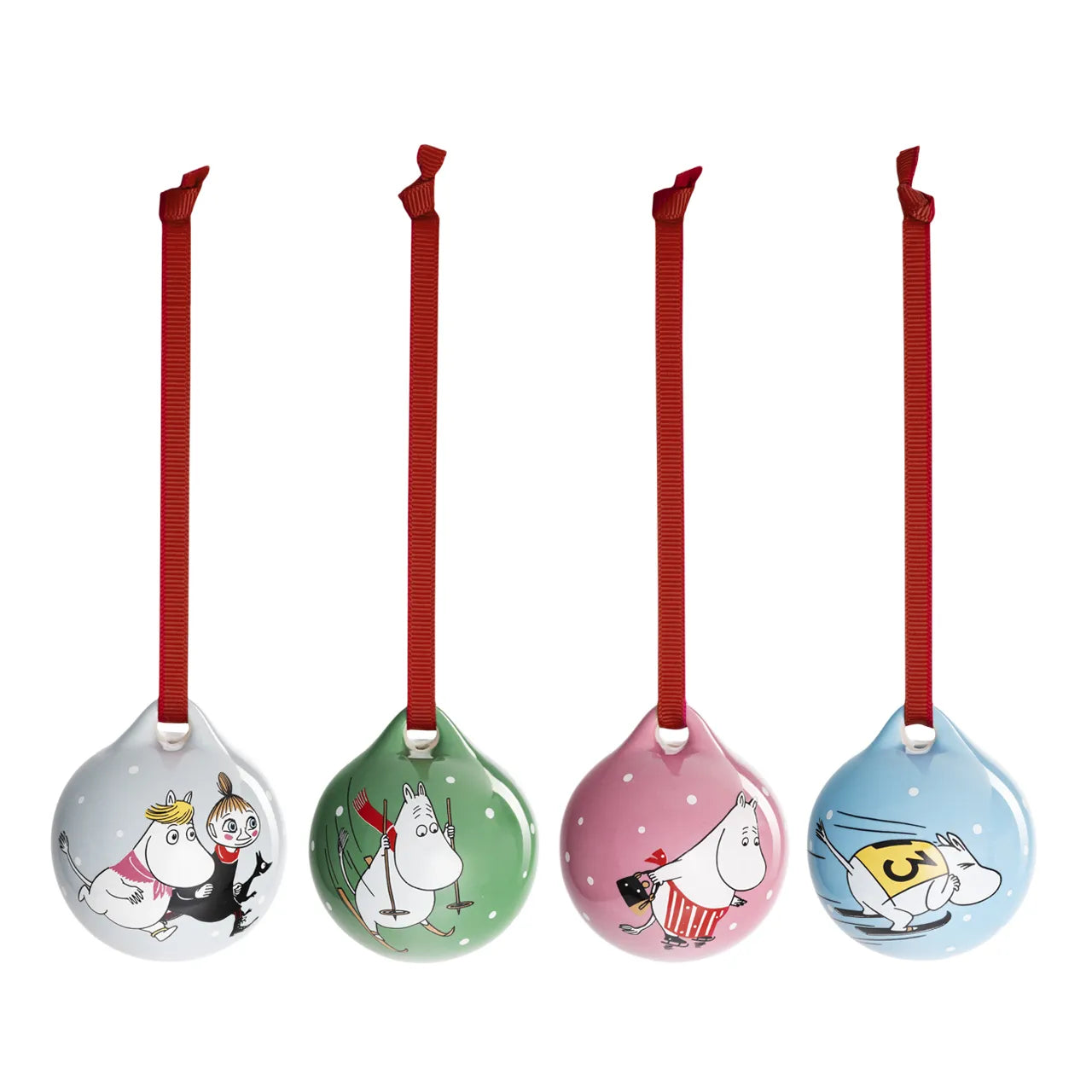Moomin mini bauble set Winter sports 4pc