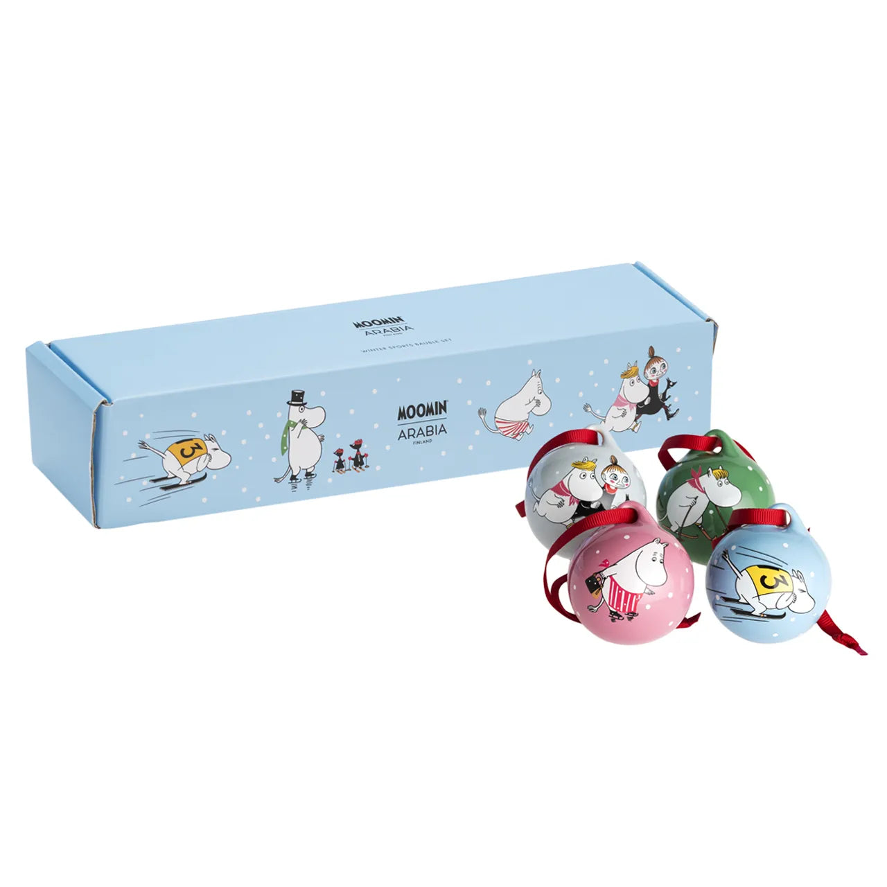 Moomin mini bauble set Winter sports 4pc