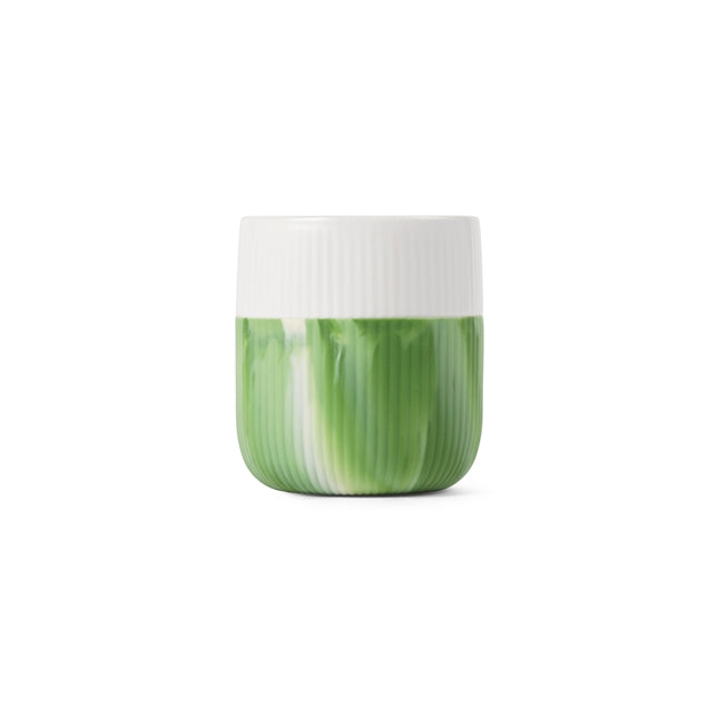Fluted Contrast Mug 35 cl - Marble Green Grass
