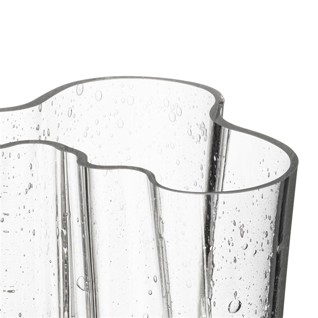 Aalto vase 120mm bubble glass clear