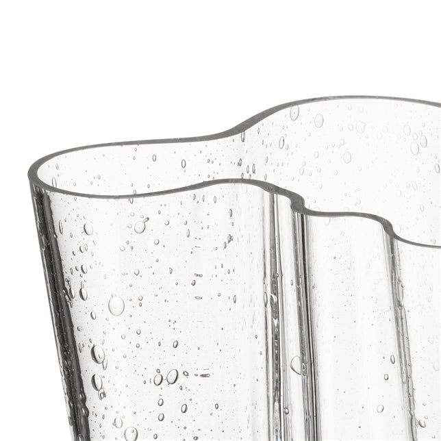 Aalto vase 160mm bubble glass clear