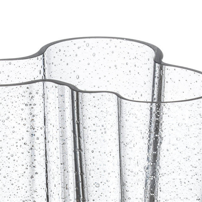 Aalto vase 201mm bubble glass clear