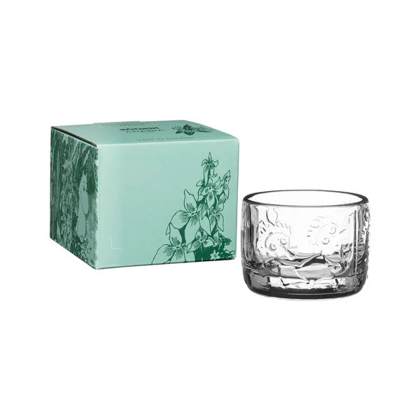 Moomin Arabia tealight candle holder, 58 mm, Mystical Forest clear