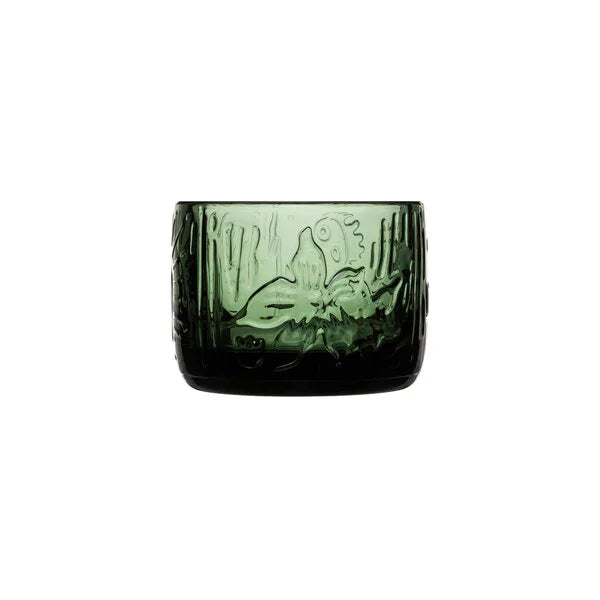 Moomin Arabia tealight candle holder, 58 mm, Mystical Forest pine green