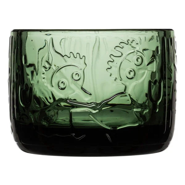 Moomin Arabia tealight candle holder, 58 mm, Mystical Forest pine green
