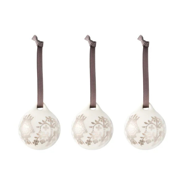 Taika ornament, 5 cm, mirror, 3 pcs