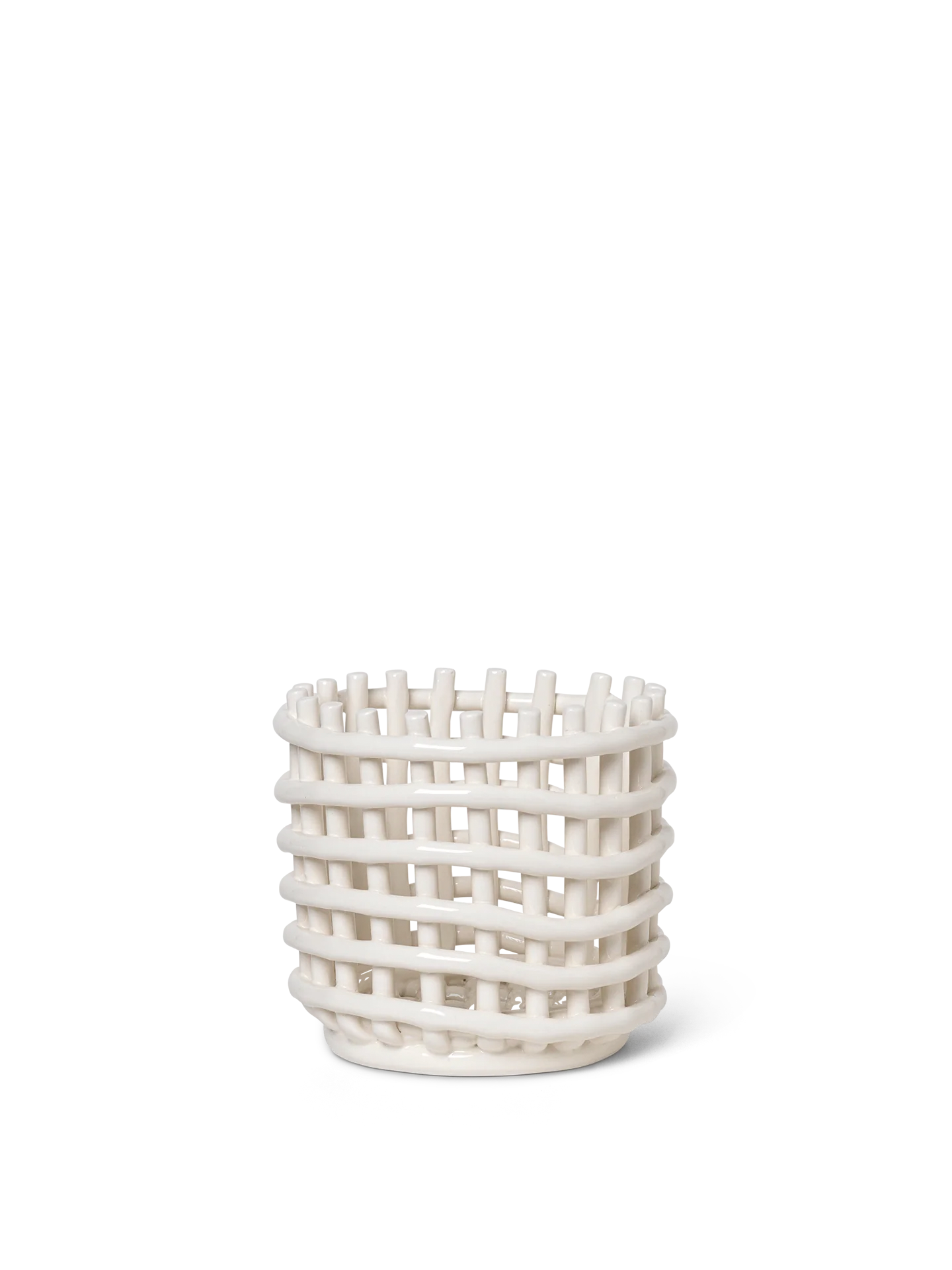 Ceramic Basket - Small - Off-white