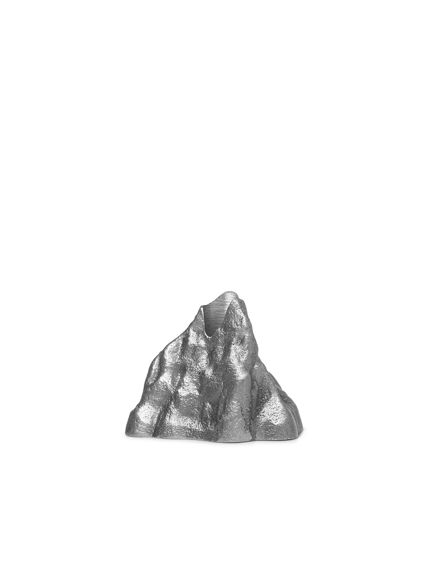 Stone Candle Holder - Small -Aluminium