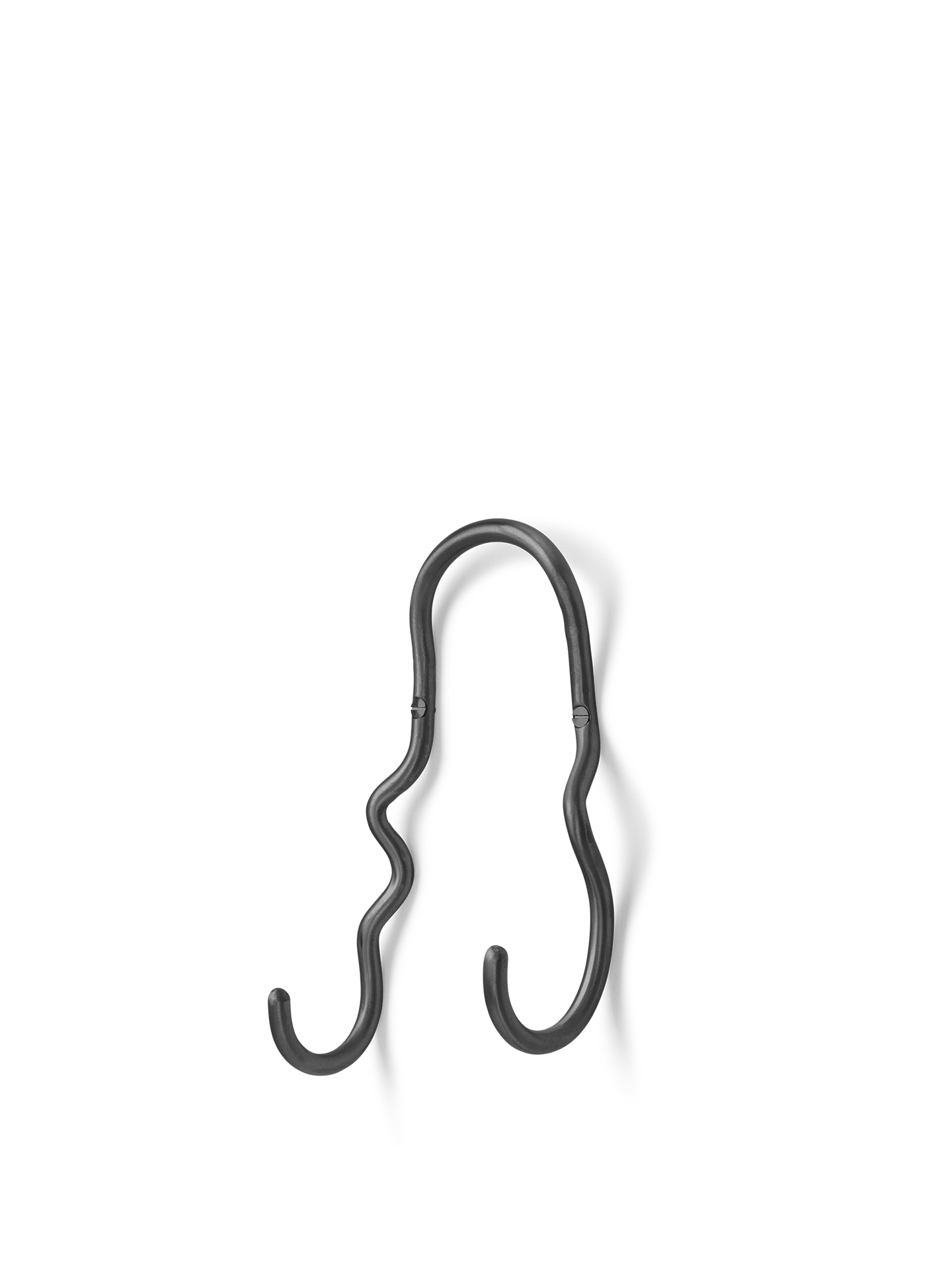 Curvature Double Hook -  Black Brass