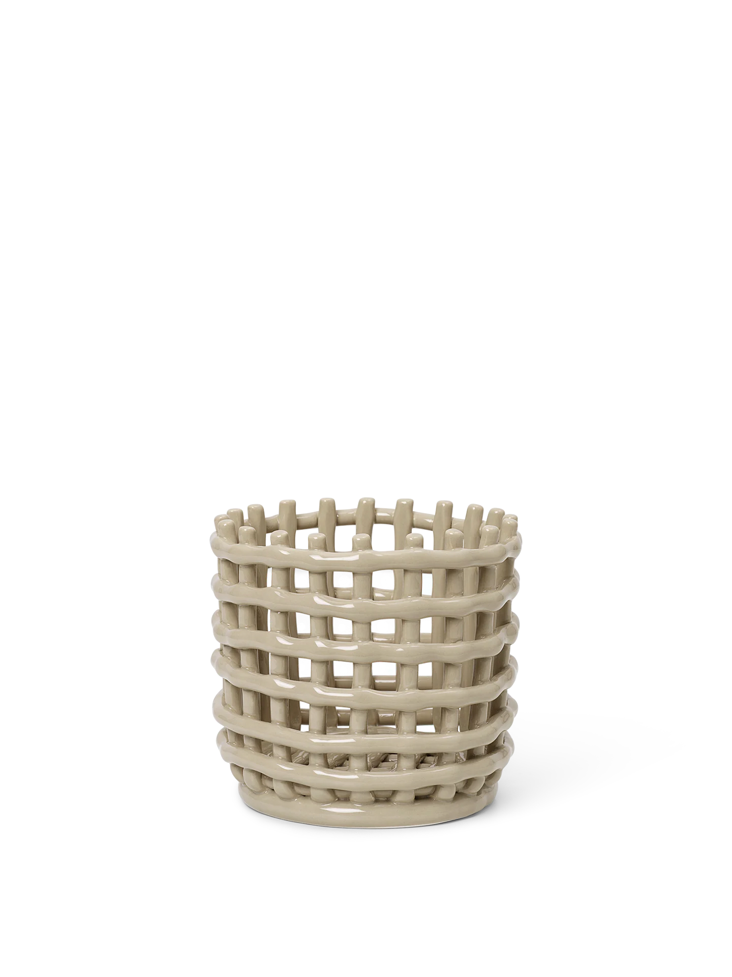 Ceramic Basket - Small - Cashmere