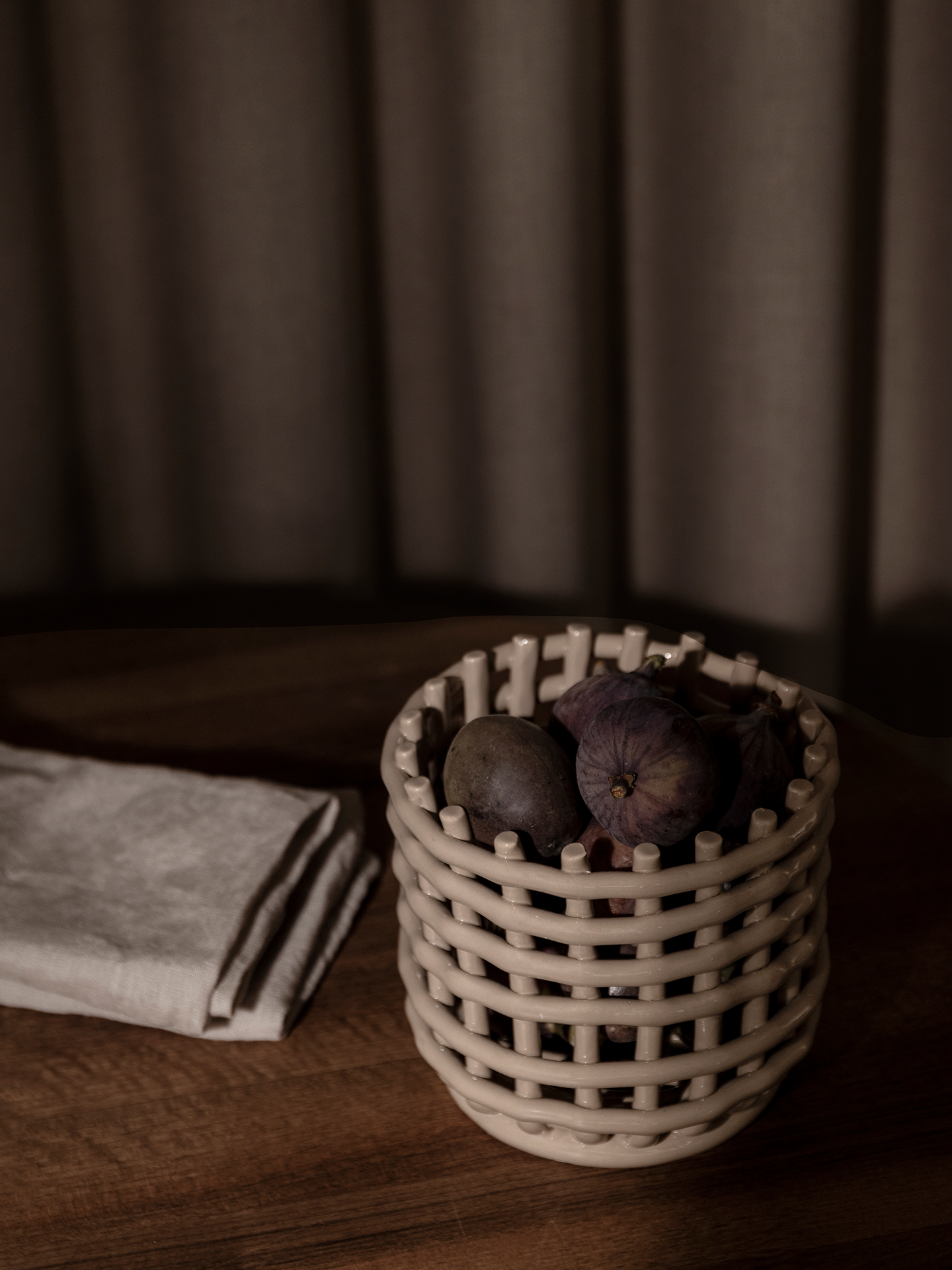 Ceramic Basket - Small - Cashmere