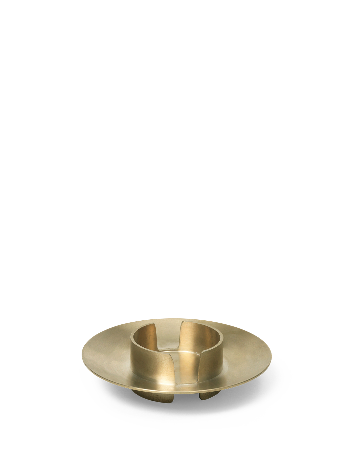 Block Candle Holder - Brass