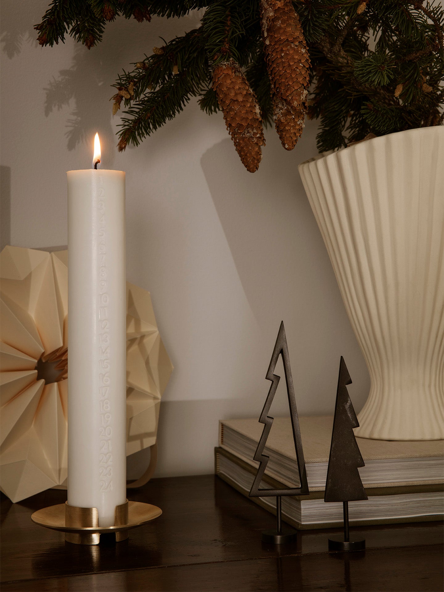 Block Candle Holder - Brass