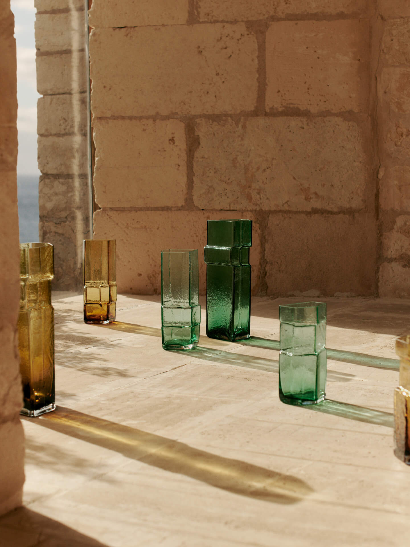 Muro Vase - H38 - Recycled Green